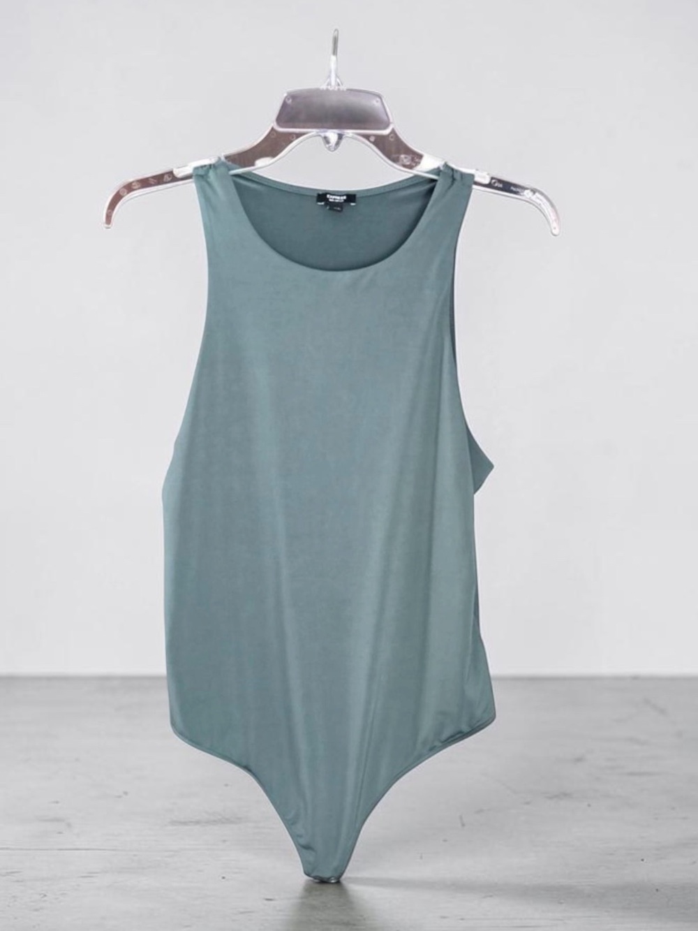 Express Sleeveless Scoop Bodysuit - Sage Green